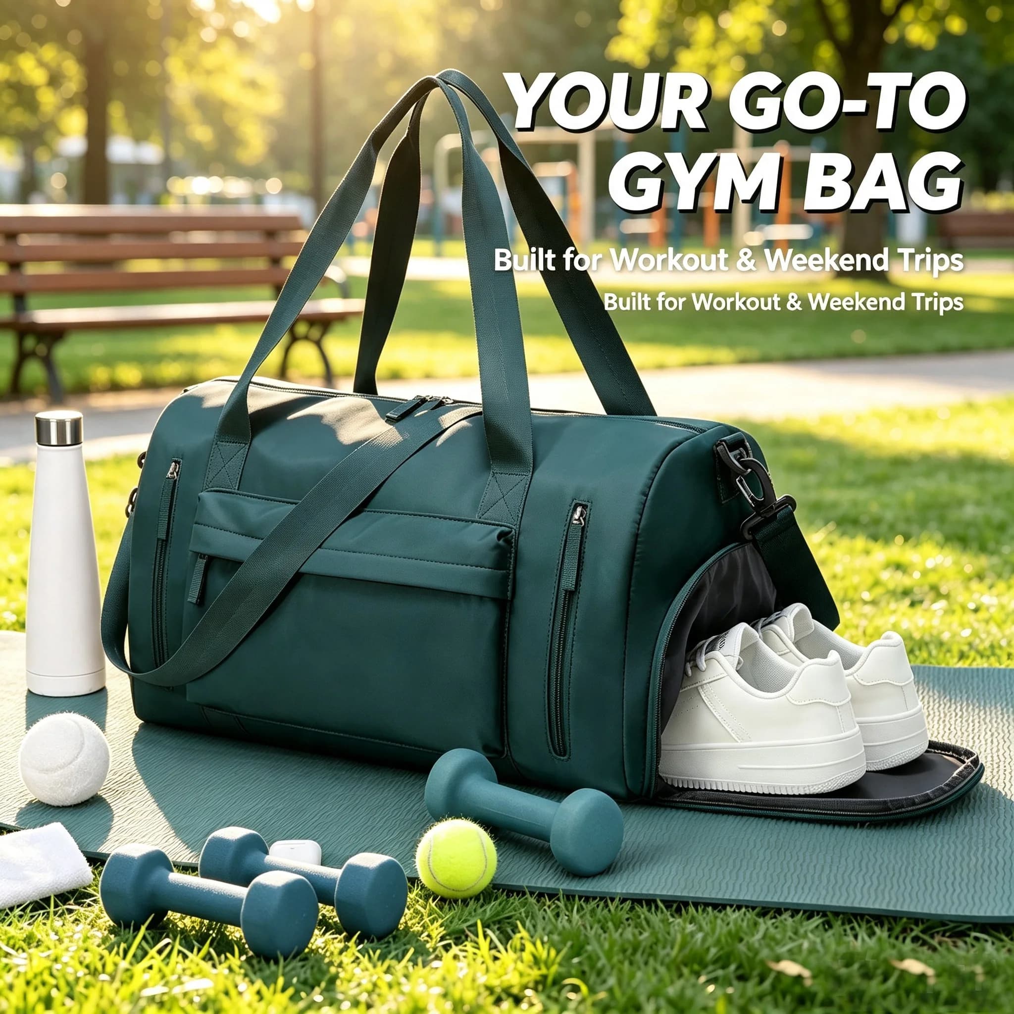 Sac de sport pour homme, sac de voyage sportif, résistant à l'eau, compartiment sec et humide, sac d