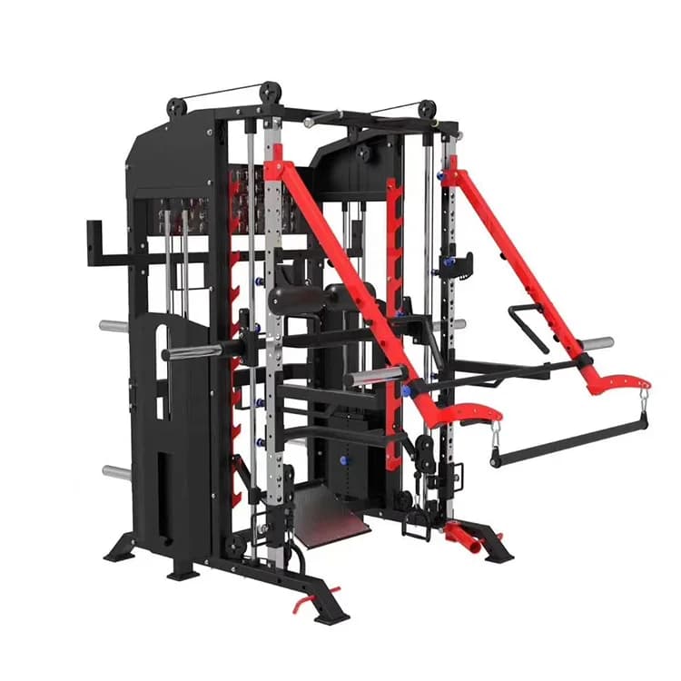 Équipement de fitness professionnel pour usage commercial : Rack à squats et machine Smith 3D intégrés