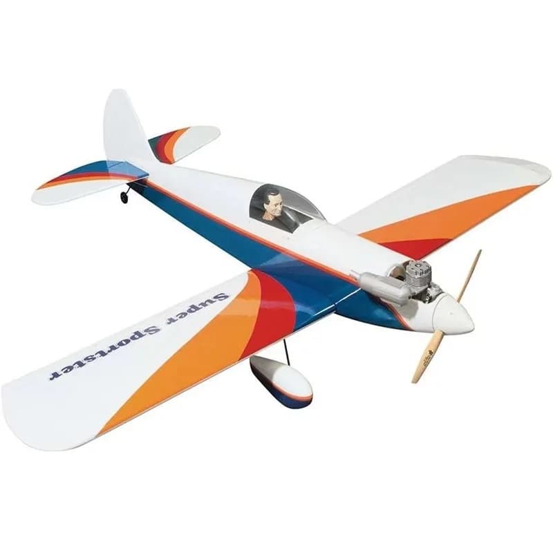 Great Planes Super Sportster 40 ARF Avion RC Sportif à Aile Basse Pré-Enveloppé en Bois pour Pilotes Débutants