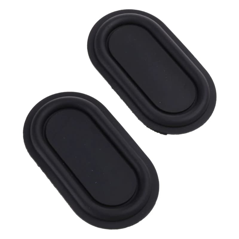 Plaque vibrante en caoutchouc noir, 2 pièces, Super articulation, voix, bon effet en laiton, plaque à membrane, accessoires de haut-parleur