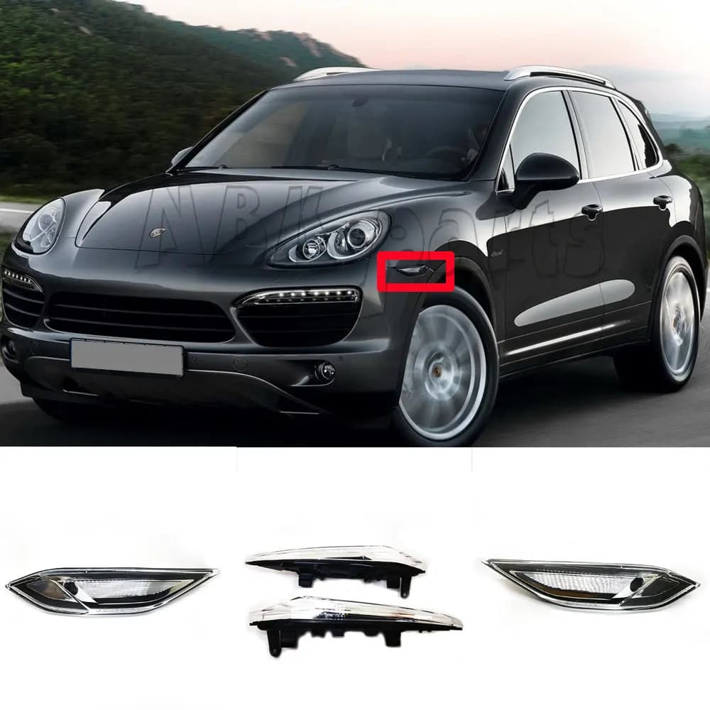 Couvercle de marqueur latéral avant pour clignotant, L & R Fit 11-18, Porsche Broderie, 9Pipeline, 958, 958.2, Base dehors S, Turbo GTS, 3,0 L, 3,6 L, 4,8 L