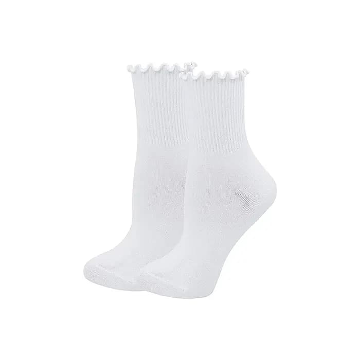 1/5 paires de chaussettes à volants pour femmes, noires et blanches, fantaisie, amusantes, chaussett