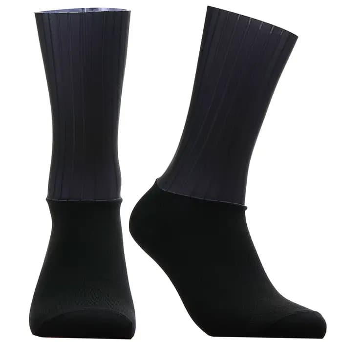 Chaussettes aérodynamiques de l'équipe de vélo, antidérapantes, sans couture, pour cyclisme de route
