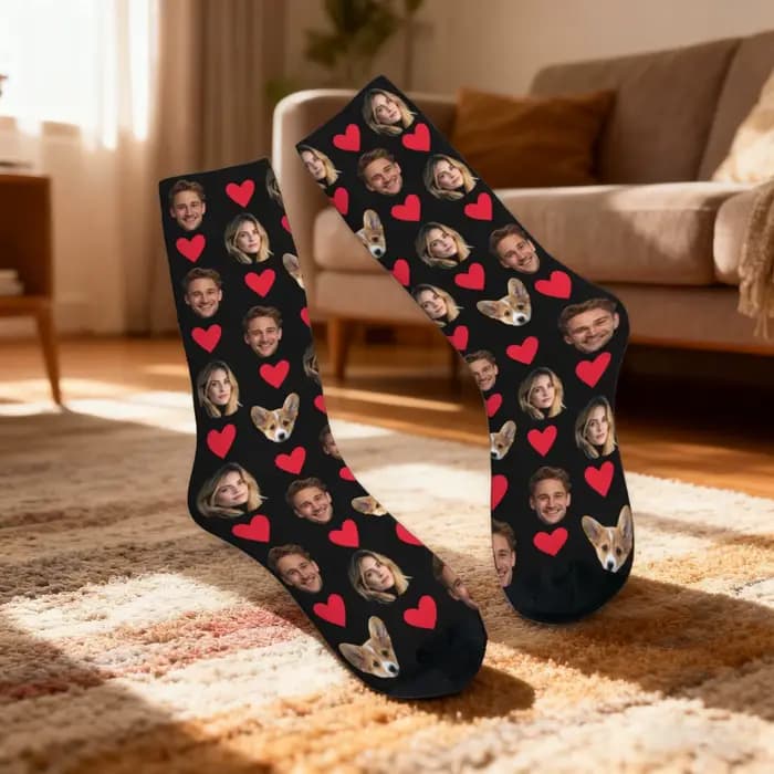 Chaussettes personnalisées pour hommes et femmes, chaussettes d'expression drôle sur le thème du vis