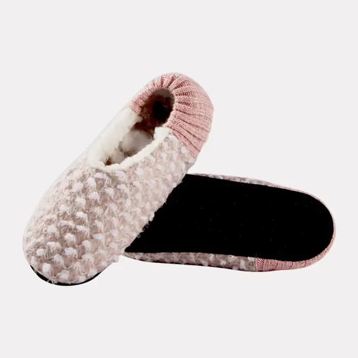 Femmes pantoufle chaussette hiver plus chaud épaissir doux flou confortable chaussures antidérapante
