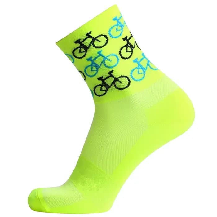 Chaussettes de cyclisme respirantes pour hommes et femmes, pour vélo de route, VTT, sports de plein