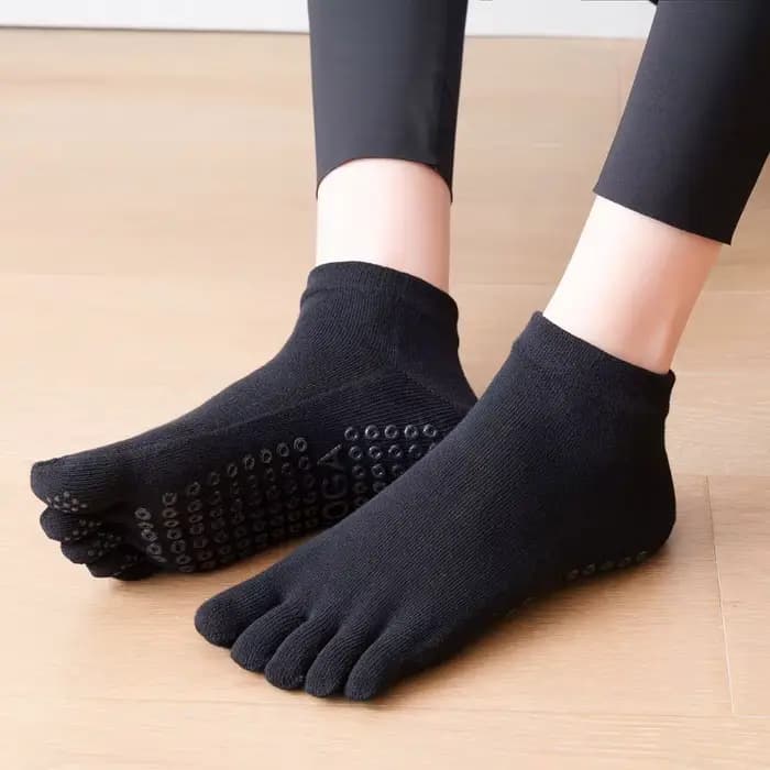 Pilates danse gymnastique Yoga chaussettes coton cinq doigts antidérapant chaussettes de sport respi