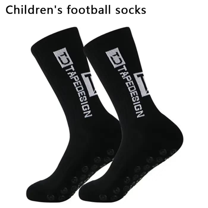 Chaussettes de football antidérapantes pour enfants - 1 paire de chaussettes respirantes à adhérence