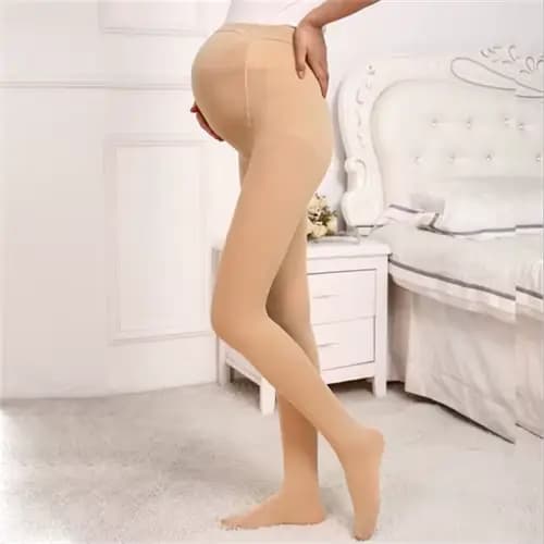 Collants en velours doux pour femmes enceintes, collants de maternité taille haute réglables, Leggin
