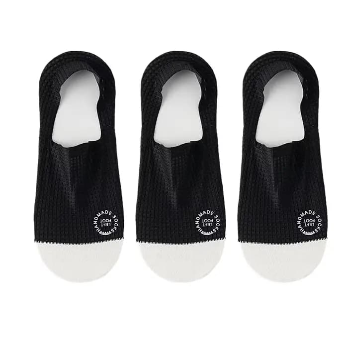 3 paires de chaussettes invisibles pour hommes, fines, respirantes, confortables, de haute qualité,