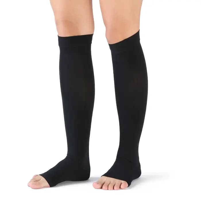 Chaussettes de compression 30-40 mmHg, chaussettes de soutien pour usage médical, course à pied, voy