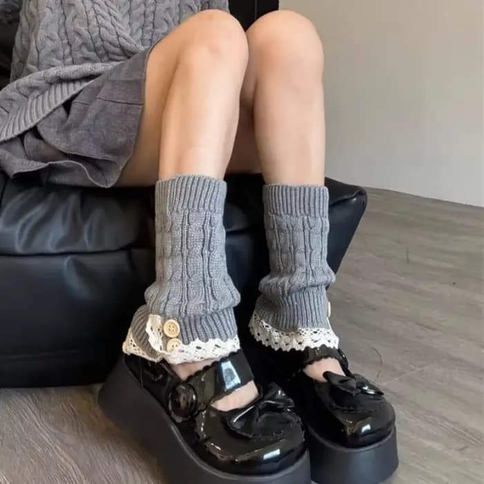 Jambières pour femmes cheville hiver chaud Stretch tricoté Slouch thermique dames épais laine poigne