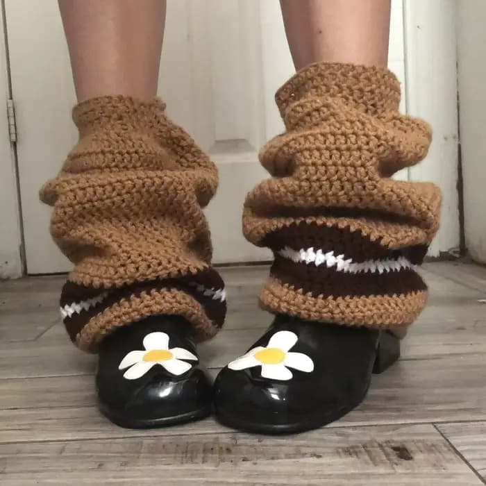 Hirigin-Chaussettes longues au crochet pour femmes, jambières, couvre-pieds, brassard, poignets de b