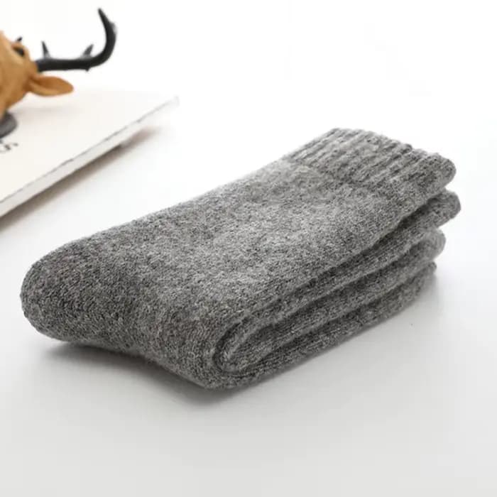 Mâle hommes chaussettes Super plus épais hiver chaud laine mérinos solide chaussettes noir gris blan