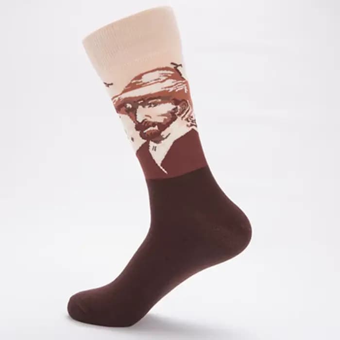 Ensemble de chaussettes Happy Art pour hommes, chaussettes provoqué drôles, imprimé Van Gogh, Napolé