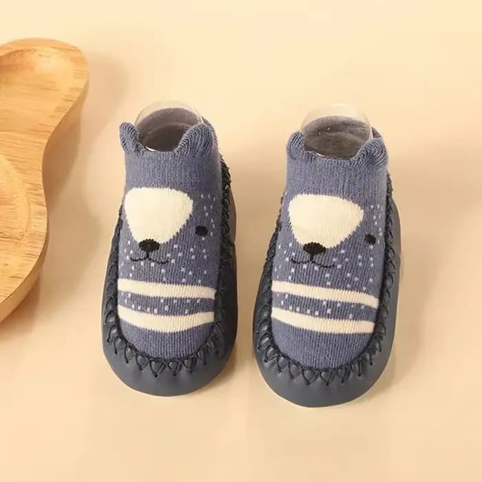 Chaussettes pour bébé, pantoufles avec semelles en caoutchouc, pour fille et garçon, nouveau-né, cha