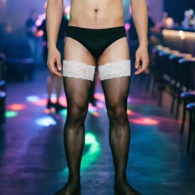 Chaussettes pour hommes en maille soyeuse contrastante blanc-rouge, bas noirs tendance, sous-vêtemen