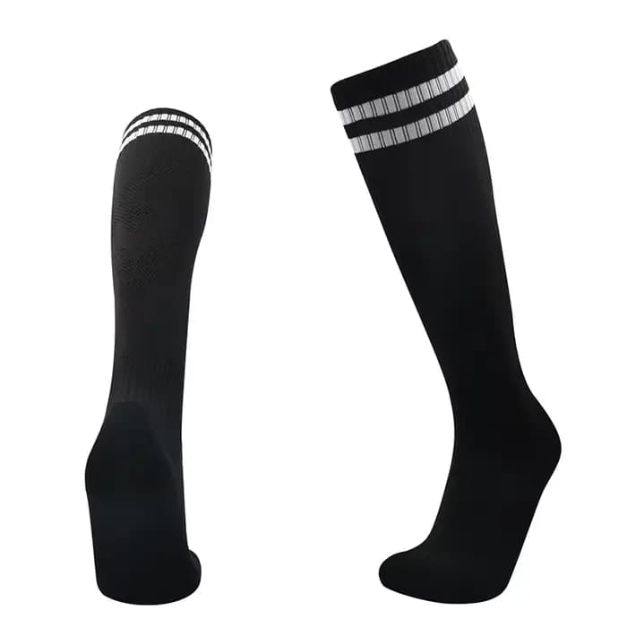 Nouvelles chaussettes de Football longueur genou chaussettes en coton absorbant la sueur et respiran