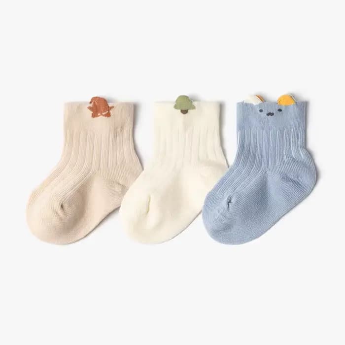Chaussettes pour bébé en pur coton, classe A, design sans couture, respectueuses de la peau, pour en