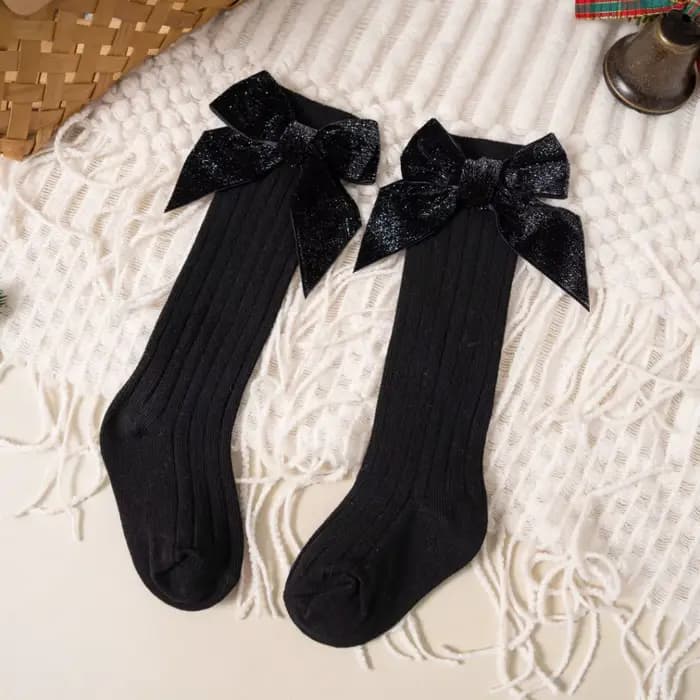 Chaussettes à Gros Nministériels d pour Bébé Fille de 0 à 8 Ans, en Coton Rouge, Hauteur Genou, pour
