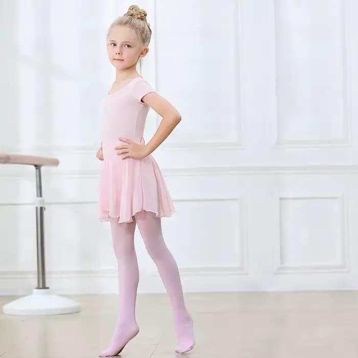 Collants de Ballet princesse pour bébés filles, collants de danse à haute élasticité avec trou, bas