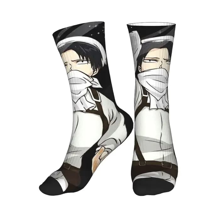 Levi Ackerman Attack on Titan Chaussettes de sport super douces, chaussettes longues toutes saisons