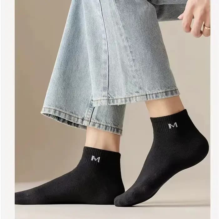 Chaussettes pour hommes, printemps-été, respirantes, en coton, tendance, légères, absorbant la trans