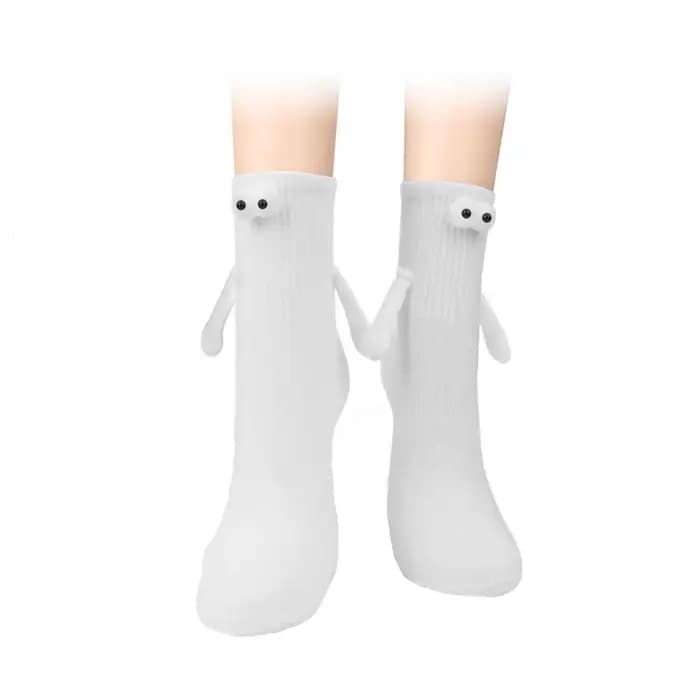 Chaussettes magnétiques amusantes pour adultes, couleur unie, dessin animé, pour Couple, cadeaux de