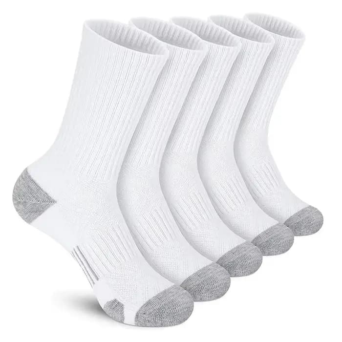 5 paires de chaussettes athlétiques pour hommes, chaussettes de Sport, de course, de mollet, rembour