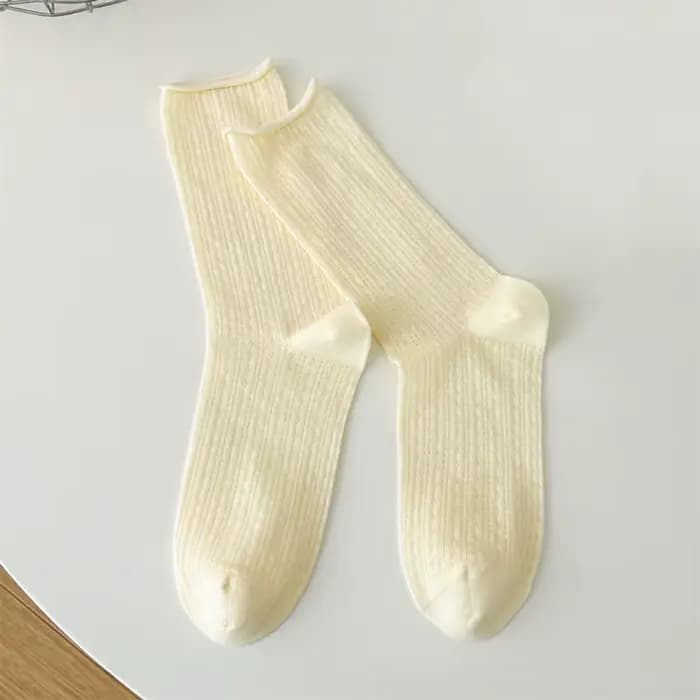 Chaussettes pour femmes mince été nouvelle couleur bonbon évider chaussettes amples femmes décontrac