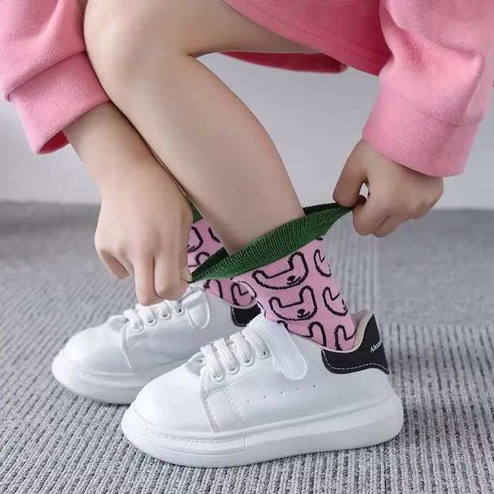 Trois paires de chaussettes polyvalentes, douces et confortables de style coréen pour filles, avec m