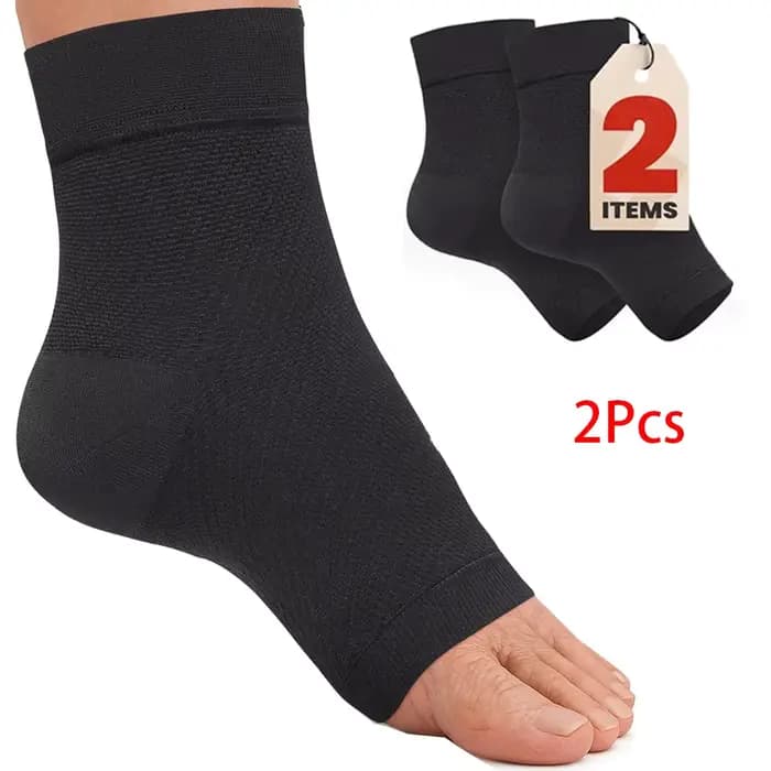 Attelle de cheville, manchon de Compression, bout ouvert, chaussettes de compression pour femmes et