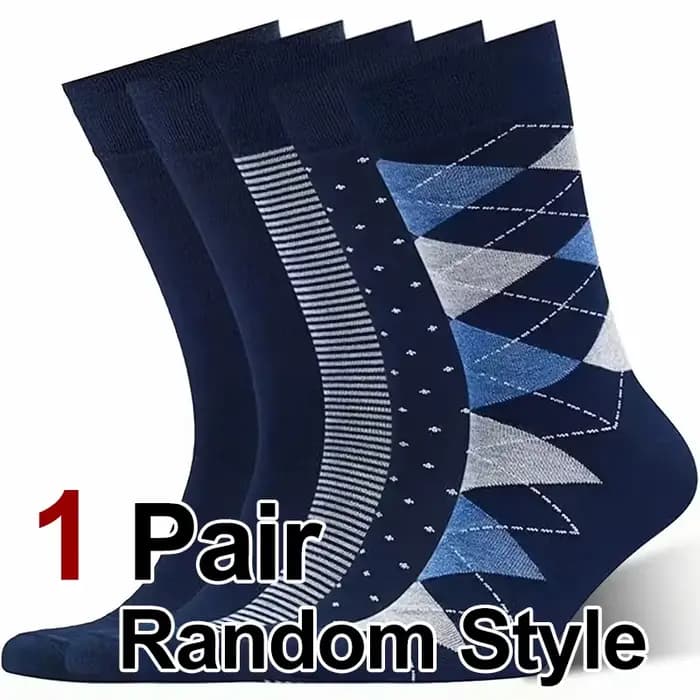 1/5 paires hommes diamant modèle affaires mi Tube chaussettes Anti odeur absorbant la sueur conforta