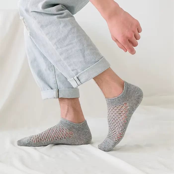 Coton homme chaussettes courtes été mince mode respirant hommes cheville chaussettes confortable cou