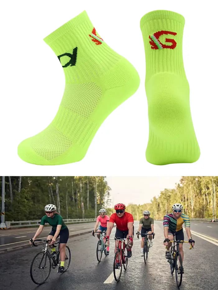 1 paire de chaussettes de cyclisme pour performance athlétique pour hommes et femmes