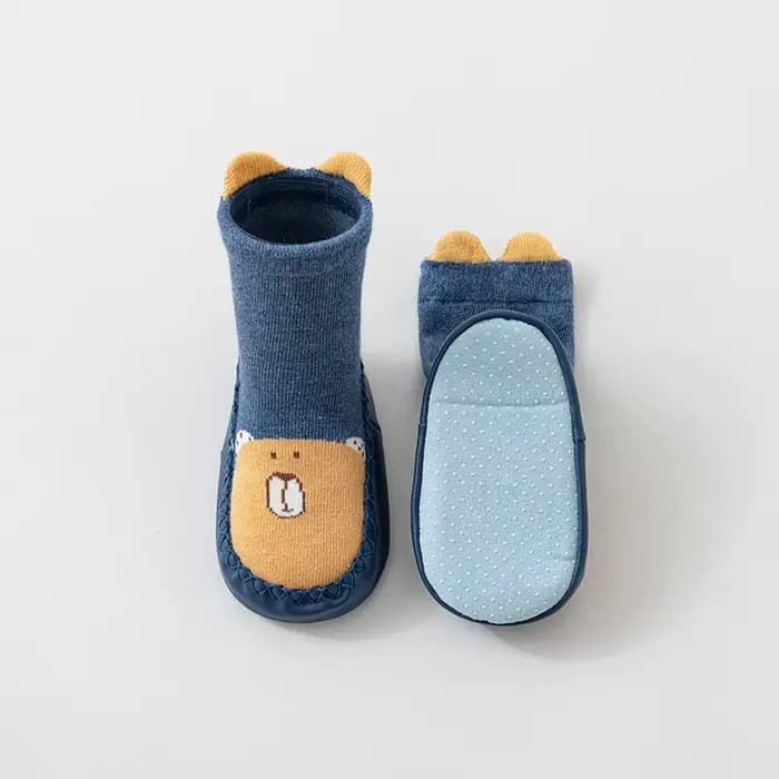 Chaussettes de sol pour bébé, pantoufles de dessin animé pour nouveau-né, chaussures antidérapantes