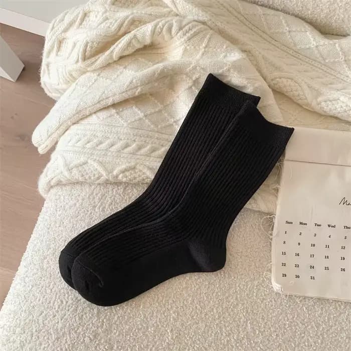 Chaussettes en cachemire nouveau Style automne/hiver-chaussettes rétro en cachemire à rayures vertic