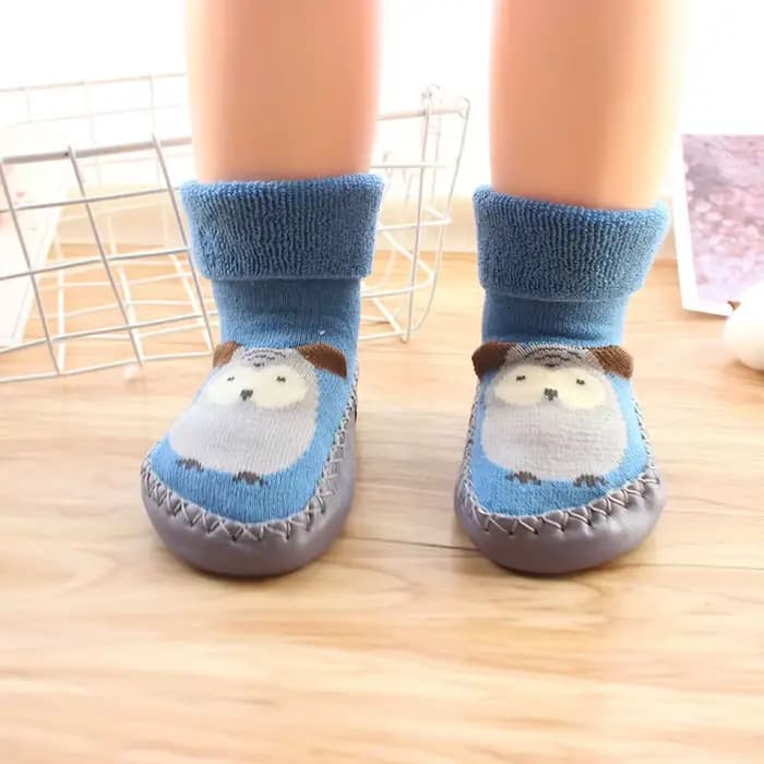 Chaussettes antidérapantes pour bébés, garçons et filles, en coton, pour nourrissons, chaussettes re