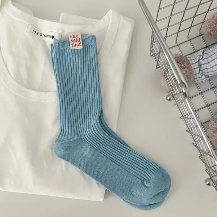 Chaussettes rétro japonaises en coton pour femmes, étiquette grill, She Said That, mode printemps et