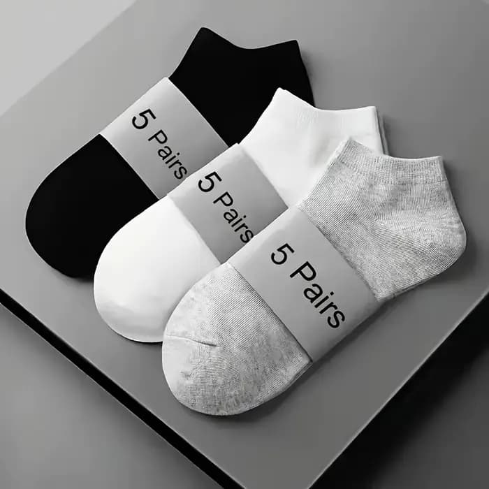 Chaussettes unisexes décontractées de couleur unie, fines, respirantes, confortables, anti-odeur, ab