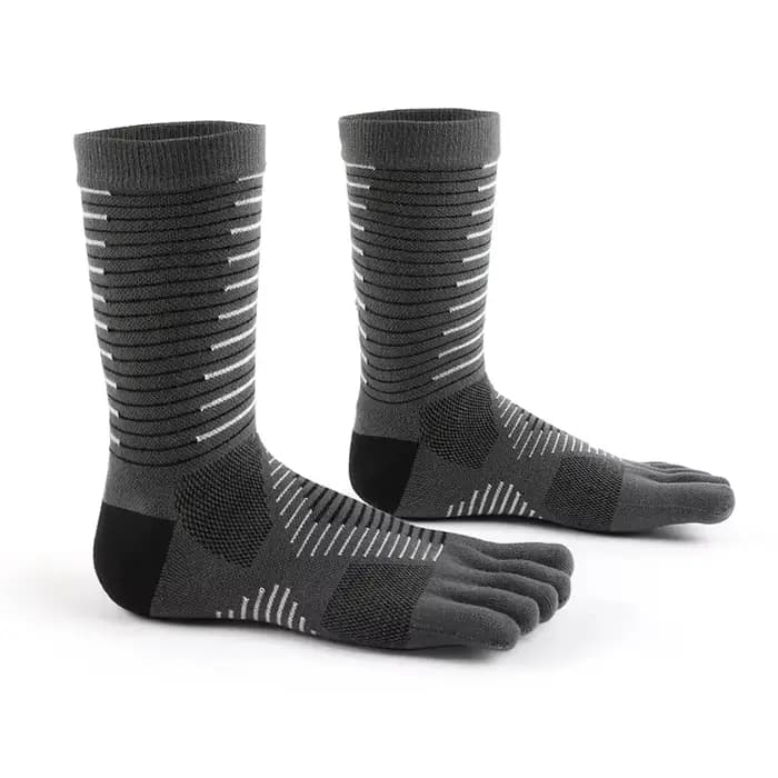 2 paires de chaussettes de course MEIKAN Marathon pour hommes, chaussettes de sport à cinq doigts Co