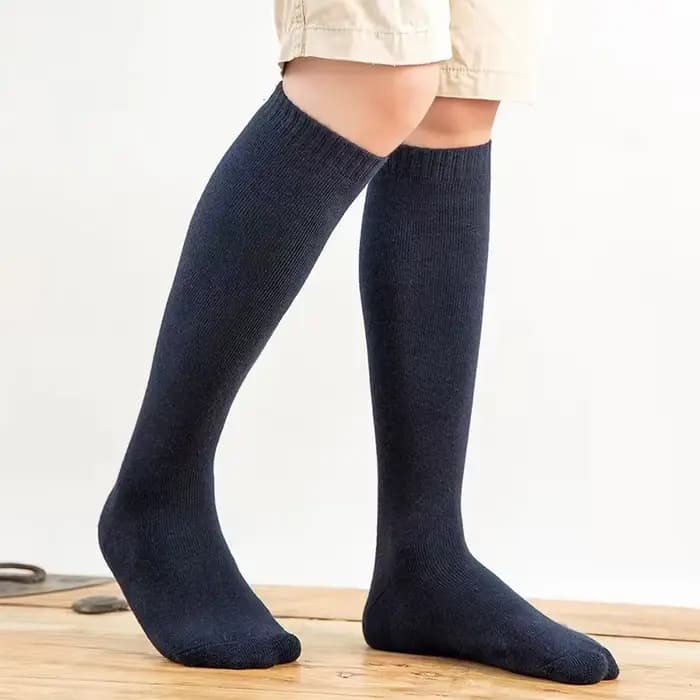 Chaussettes longues en laine pour hommes, garde au chaud, bas plus long, Compression, chaussettes en