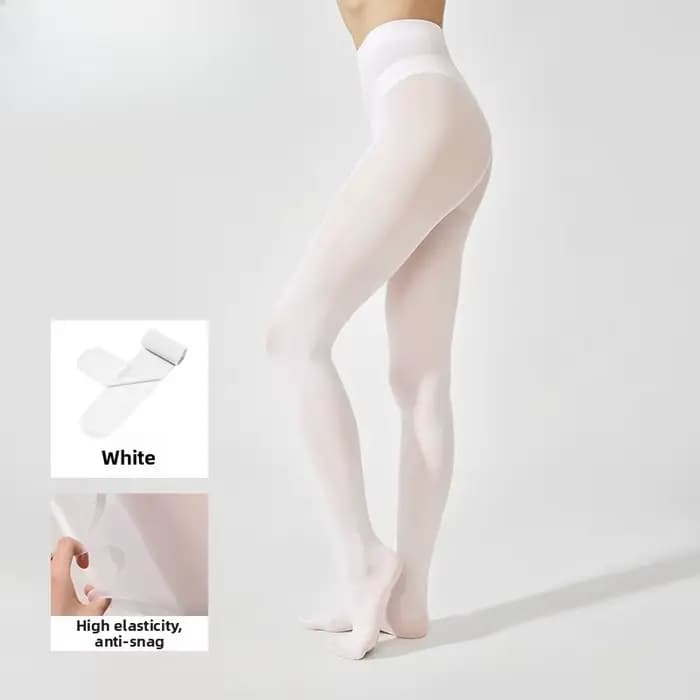 Collants blancs pour femmes JK Lolita en velours 0D ultra fins anti-accroc effet peau nue, collants