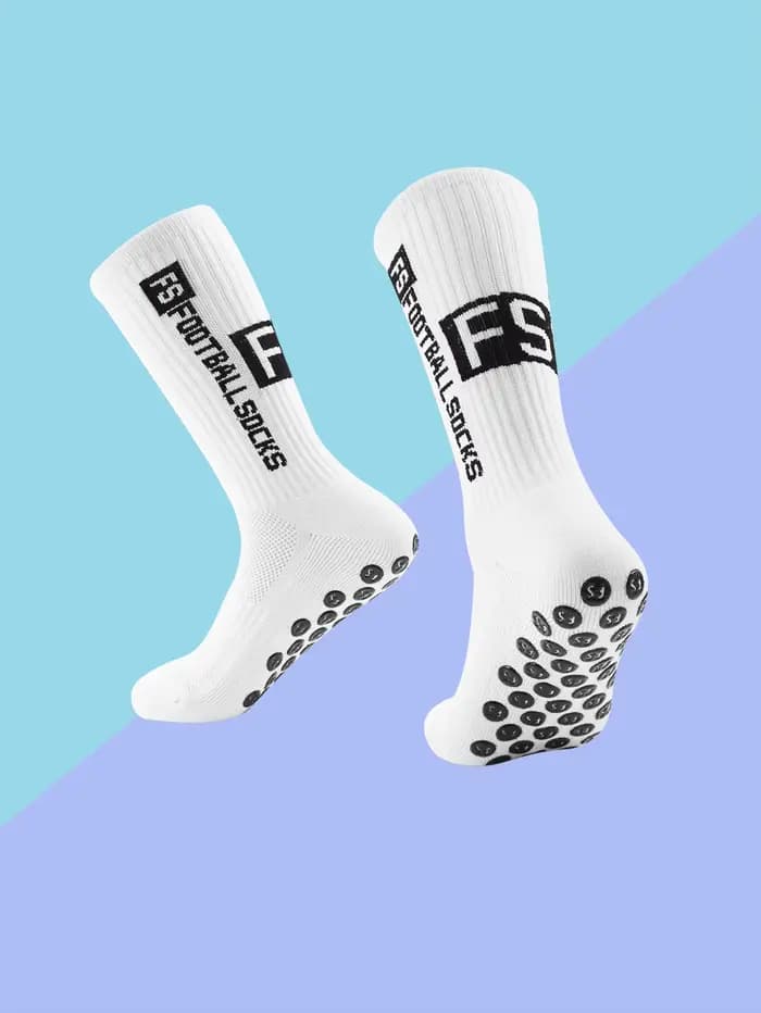 Nouveau Style FS chaussettes de Football rondes en Silicone ventouse poignée anti-dérapant chaussett