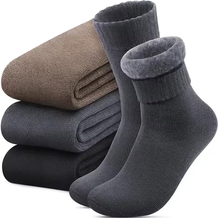 3 paires de chaussettes de bottes pour femmes, chaussettes thermiques pour l'hiver épais, chaussette