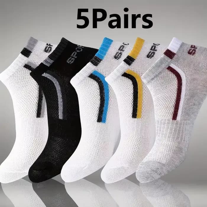 30 paires de chaussettes en maille pour hommes, courtes et décontractées, respirantes, bloc de coule