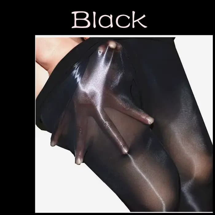 Collants brillants à l'huile à taille haute pour femmes, Lingerie ultra-mince, Sexy à 1 ligne, colla