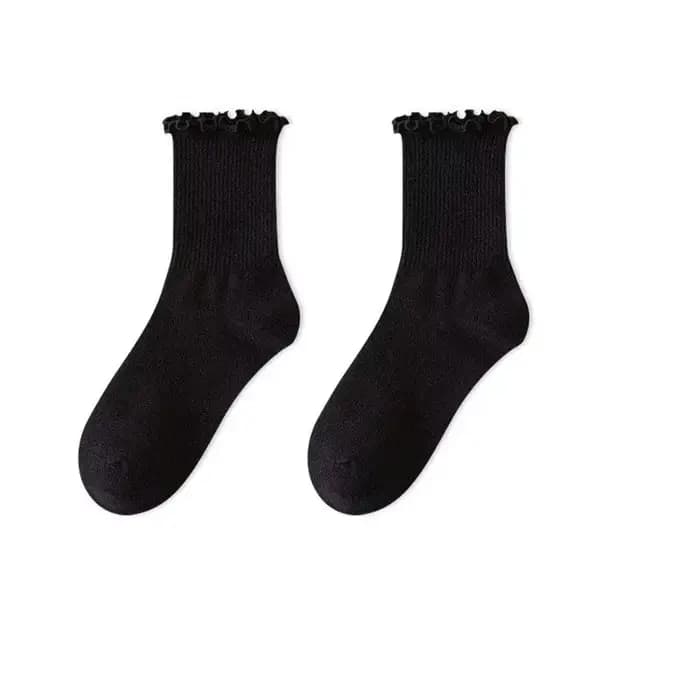1/3/5 paires coton volants cheville chaussettes femmes Lolita mignon Kawaii coréen bas fille printem