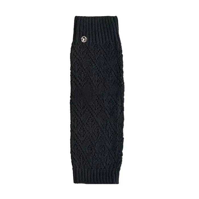  Chaussettes tricotées pour femmes, bottes longues à lacets, Style épais, Logo métallique, chauff
