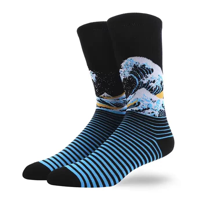 Chaussettes pour hommes drôle grande taille Alien délicieux nourriture impression collations colorée